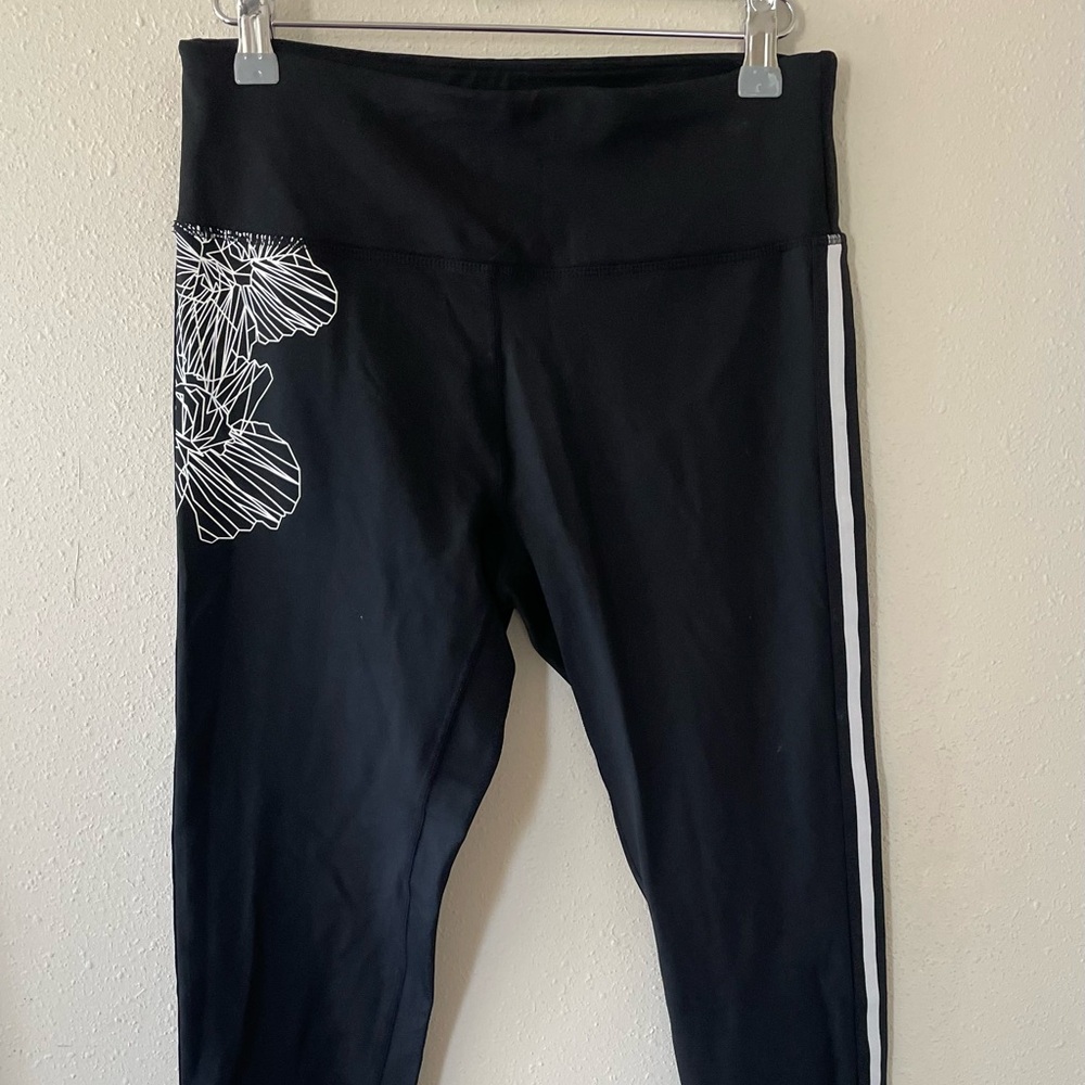 Calvin Klein sz Medium CK Performance Moisture Wick Black Crop Workout Leggings